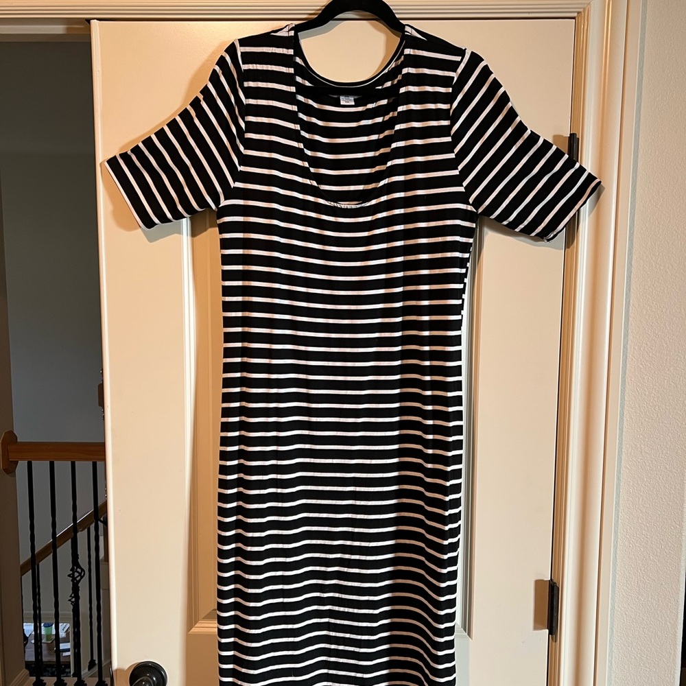 Black and White Striped Dress
